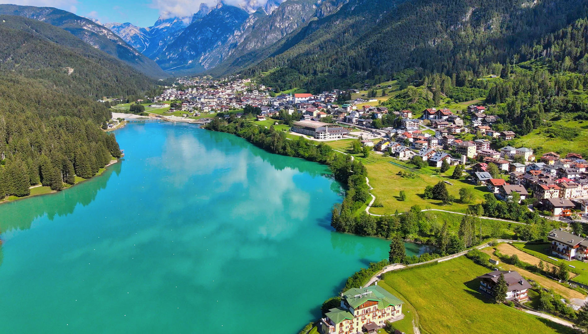 Veduta del lago di Auronzo di Cadore